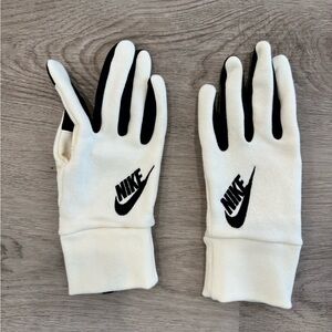 Nike Black and White Logo Winter Gloves